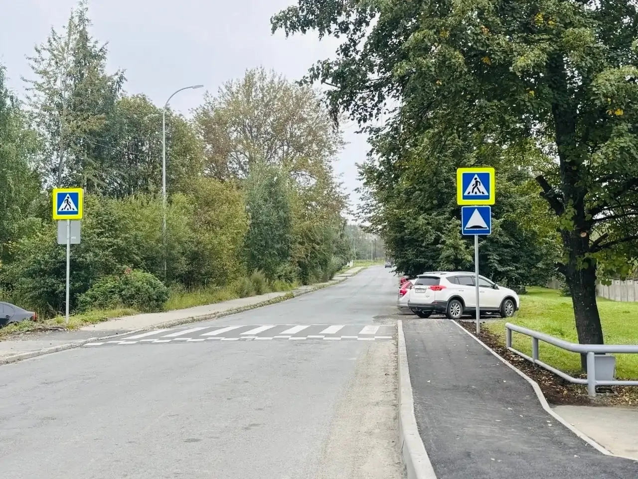 Пешеходный переход оборудовали у молокозавода «Славмо» в Петрозаводске