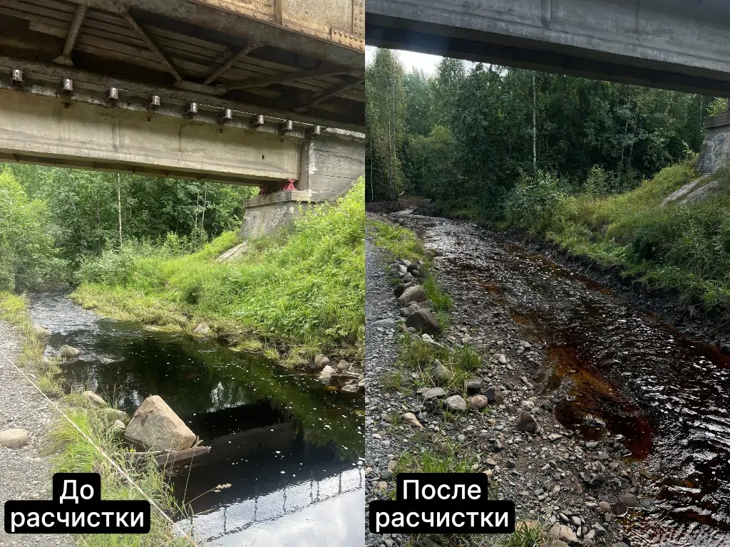 Подтопление дороги под железнодорожным мостом устранили на станции Орзега