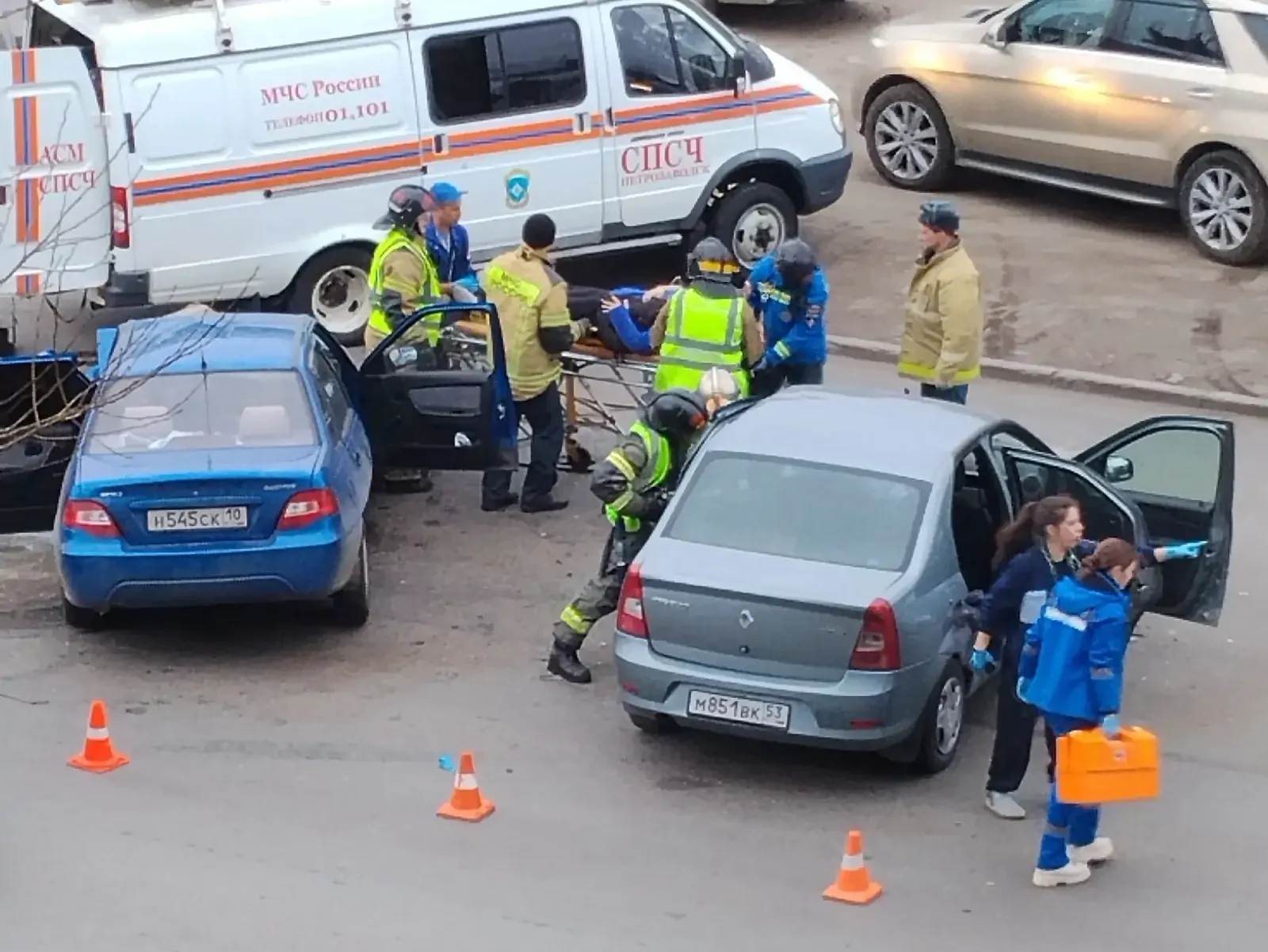 Два человека пострадали в жёстком ДТП в Петрозаводске
