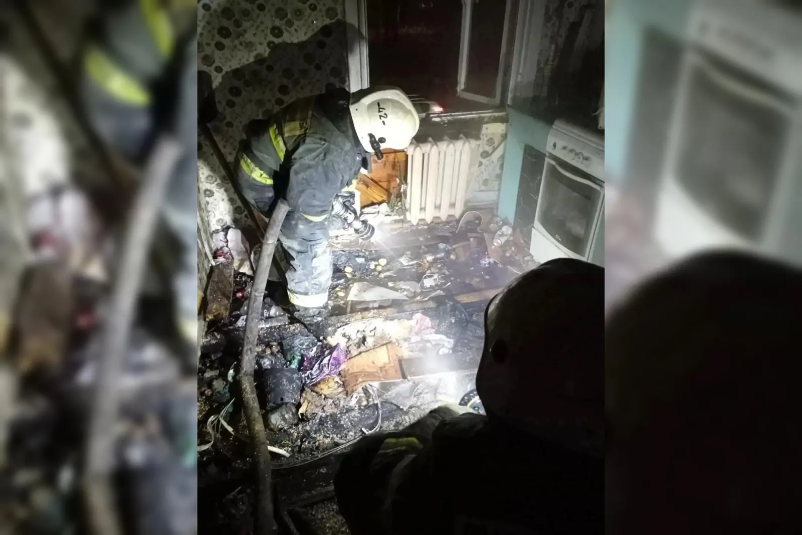 Пожарные в Карелии спасли женщину из горящего дома