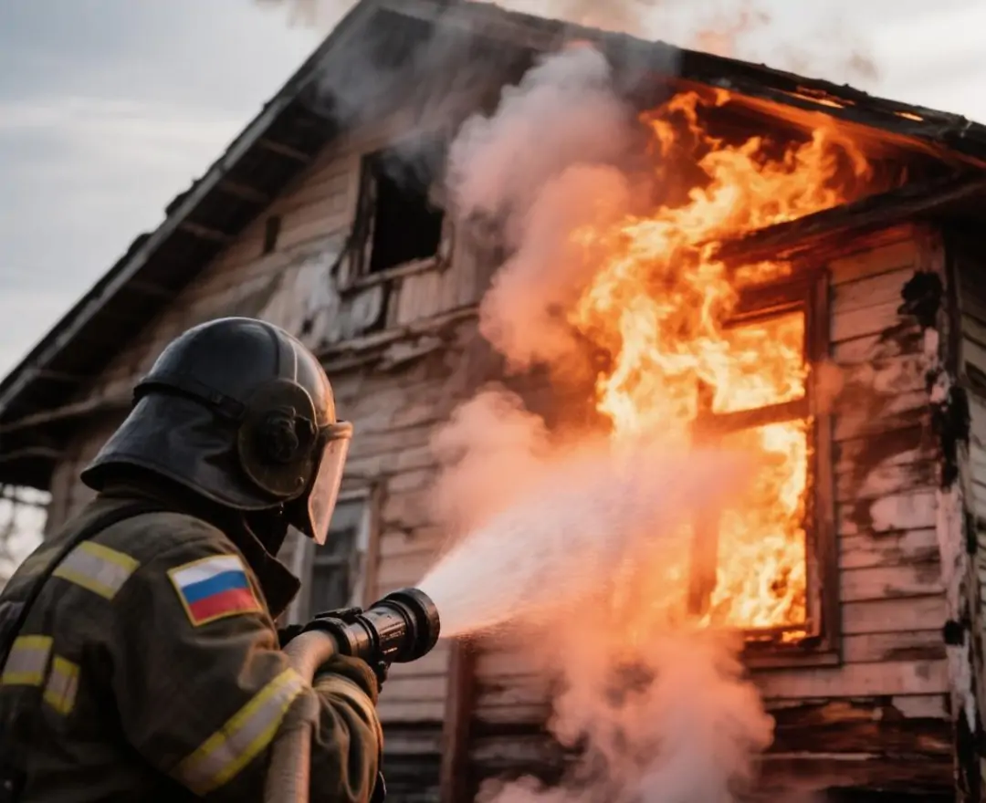 Масштабный пожар потушили в лесном поселке в Карелии