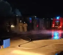 Пожар в Новой Вилге стройплощадка