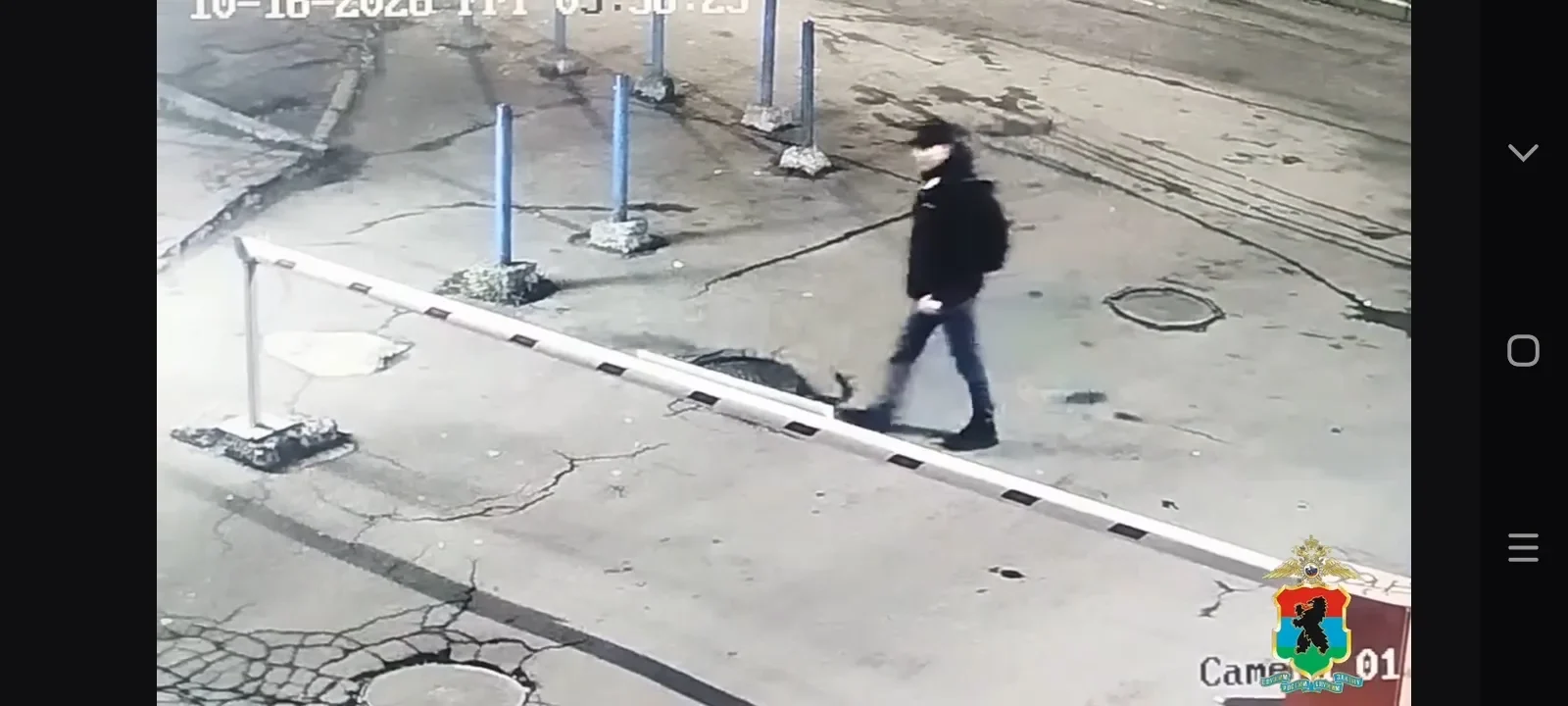 Полиция Петрозаводска ищет мужчину, попавшего на видео с камеры