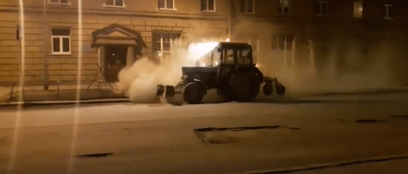 «Пыль столбом»: в сети появилось новое видео уборки Петрозаводска
