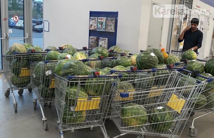 Торговцы Петрозаводска массово скупают арбузы в гипермаркетах, чтобы продавать из в разы дороже