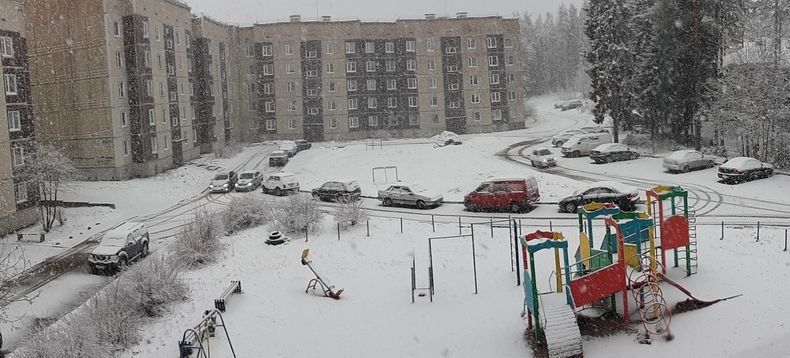 На север Карелии вернулась зима. В Петрозаводске сегодня тоже не Рио-де-Жанейро