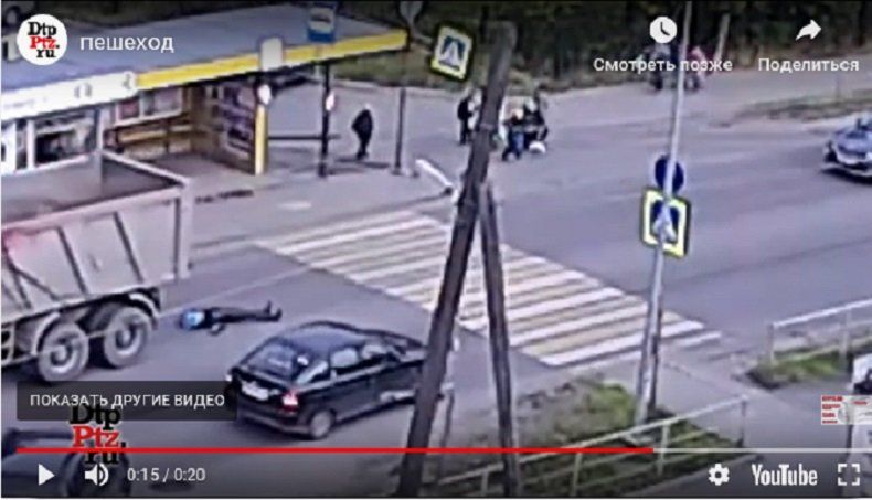 На пешеходном переходе в Петрозаводске грузовик переехал женщину
