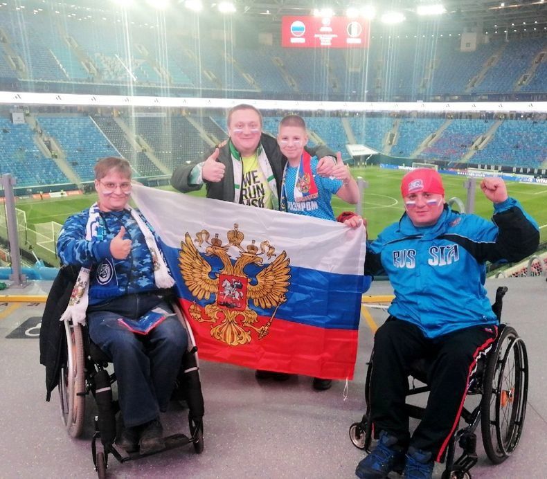Болельщики с ограниченными возможностями из Карелии посетили футбольный матч «Россия-Бельгия»