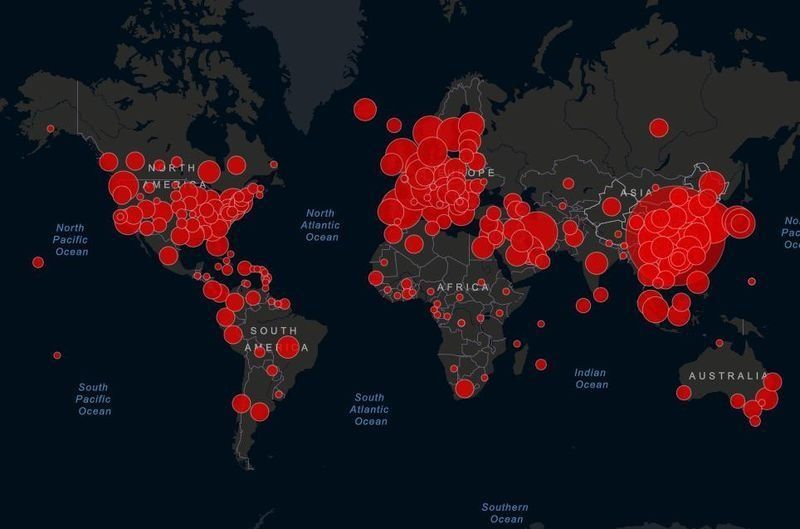 Онлайн-карты и сайты, где можно следить за распространением коронавируса