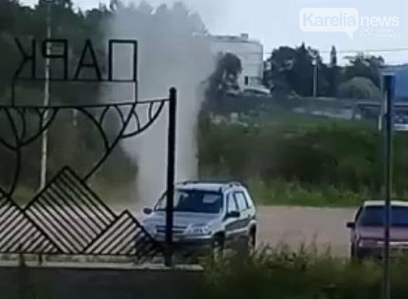 Смерч бушевал вчера в городе Сортавала