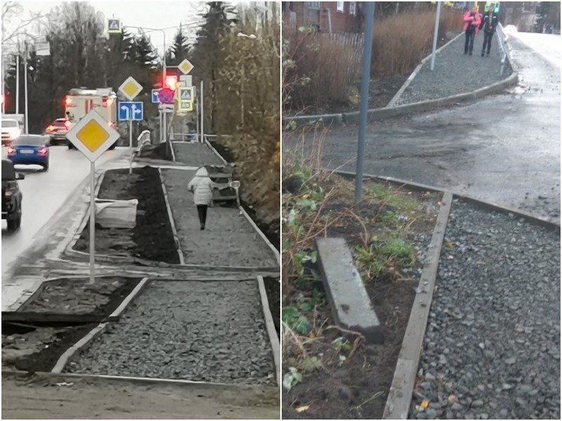 Петрозаводчане пожаловались на неровный тротуар на Ватутина, в мэрии не видят проблемы
