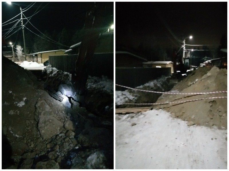 В одном из дворов Костомукши появился огромный не огражденный котлован, из-за которого не подъехать к домам